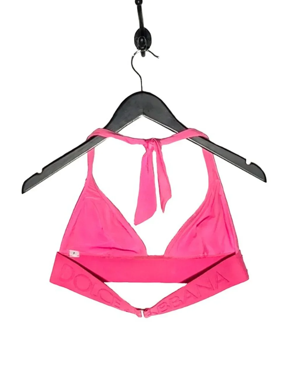 Dolce & Gabbana Hot Pink Logo Jacquard 2-Pieces Bikini Swimsuit - Picture 4 of 16